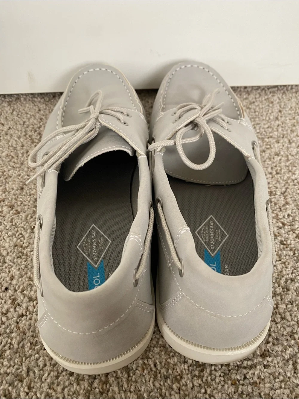 St. John's Bay Light Gray Men's Boat Shoes